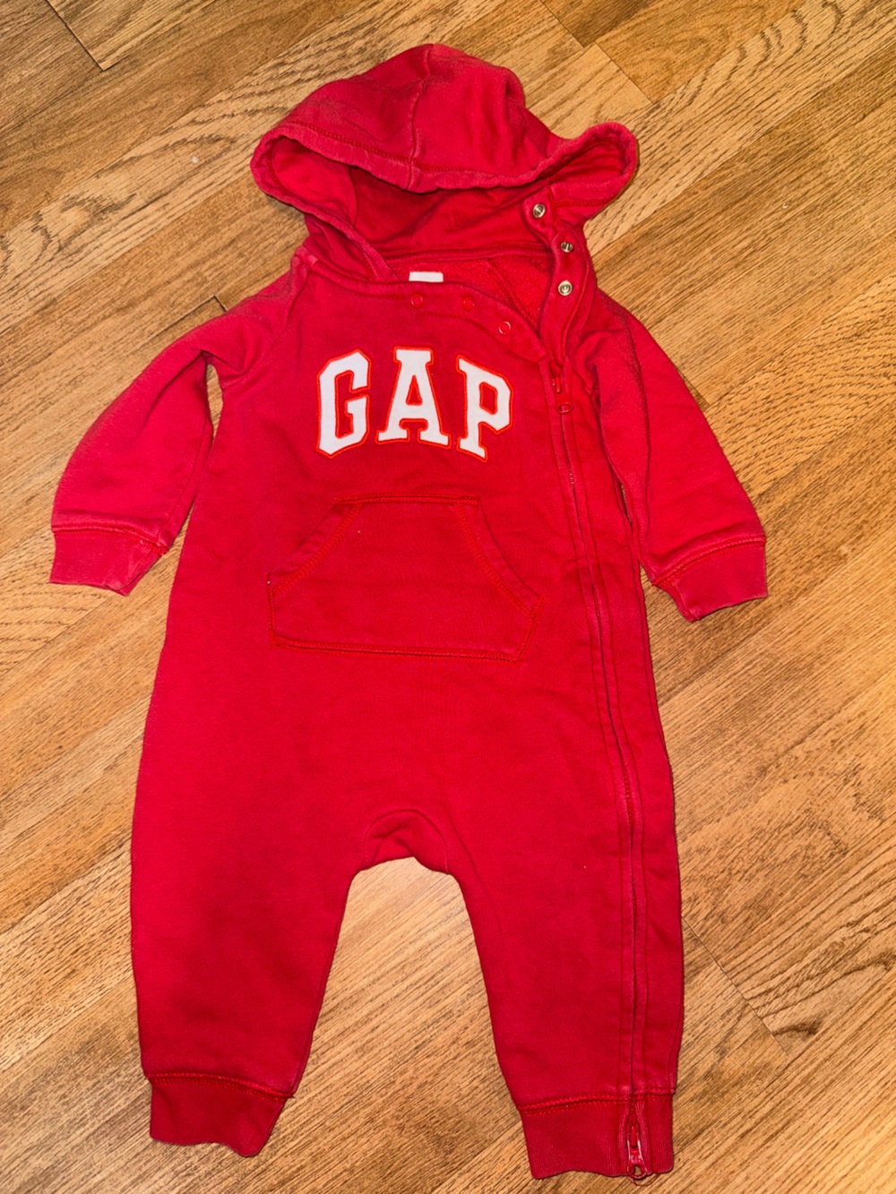 Baby gap hooded jumpsuit